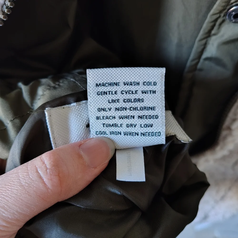 Sebby Women's Medium Reversible Green Anorak Hooded Jacket w/ Sherpa Lining - Picture 14 of 16